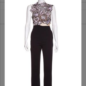 Self-Portrait Flower Lace Jumpsuit!💜🖤
